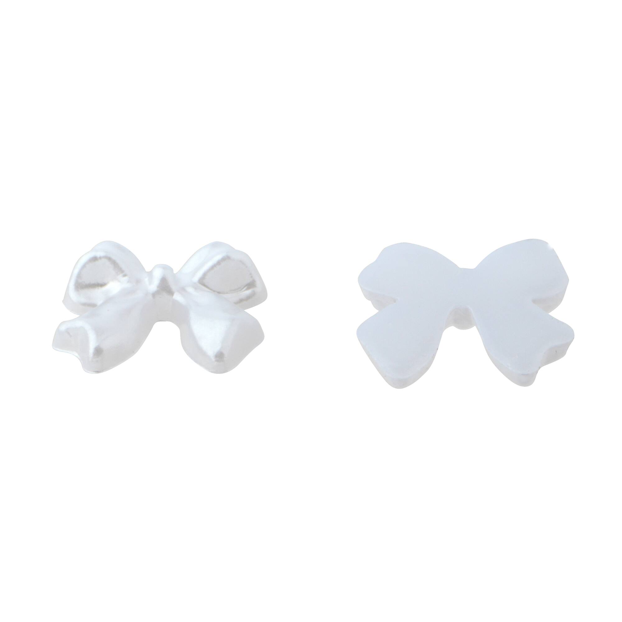 10.8mm White Plastic Flatback Pearl Bows, 200ct. by Bead Landing™